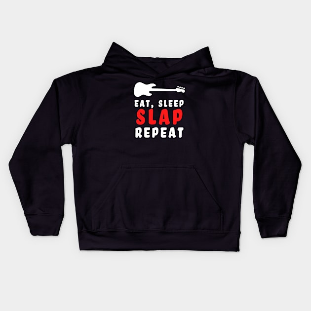 Eat, sleep, SLAP, repeat Kids Hoodie by TinusCartoons